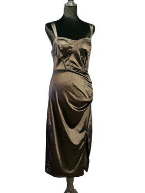 Inspired Heart Corset style Satin Midi